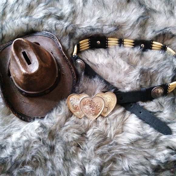Vintage Accessories - 💙Vintage 1980s Triple heart skirt belt